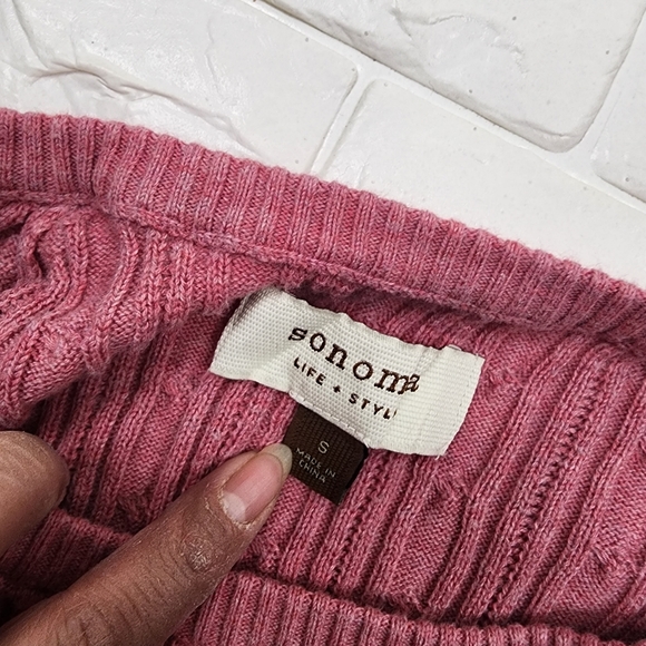 sonoma small pink knit sweater - Picture 5 of 6